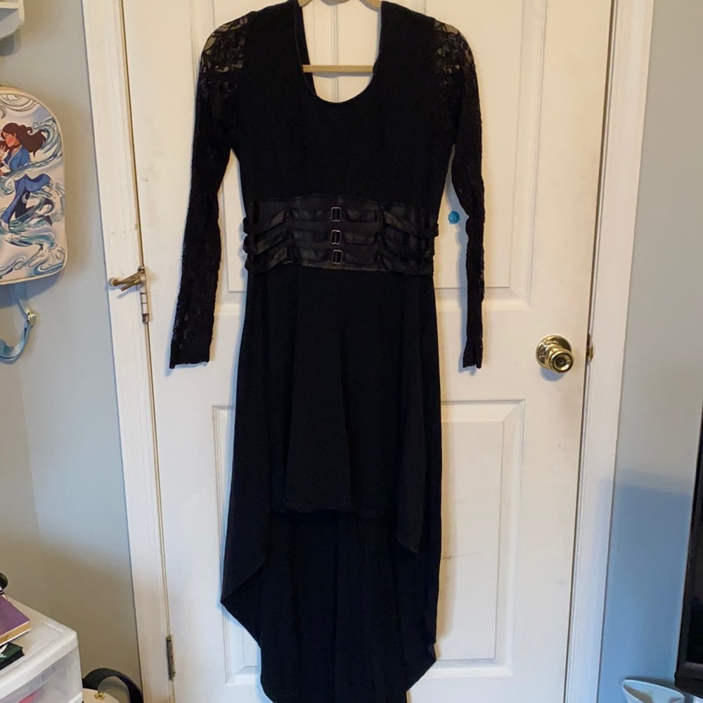 Royal Bones Black High Low Dress
